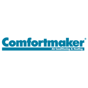 Logo of comfortmaker, a brand specializing in air conditioning and heating.