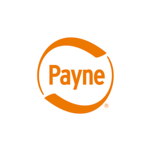 Orange and white payne logo